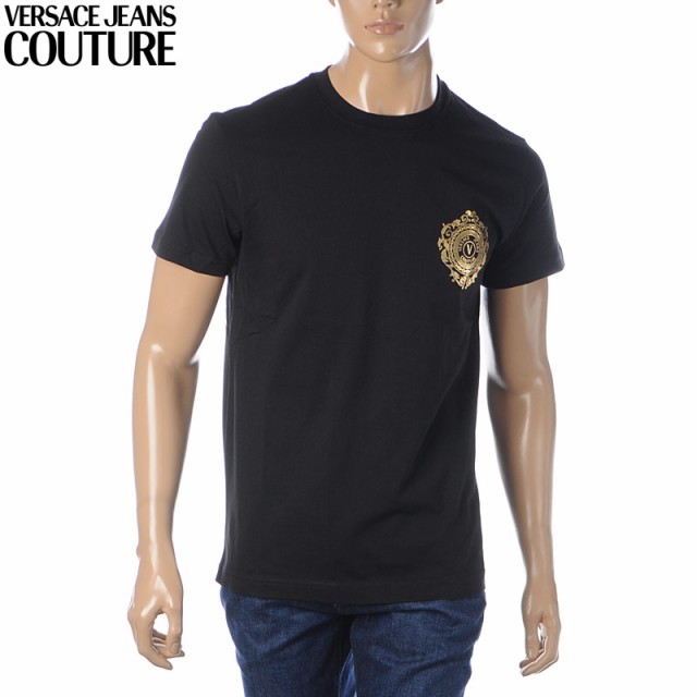 ヴェルサーチ ジーンズ クチュール Versace Jeans Couture Tシャツ 半袖 クルーネック メンズ ブランド gwa71f ブラック 21春の通販はau Pay マーケット Bravas ブラバス