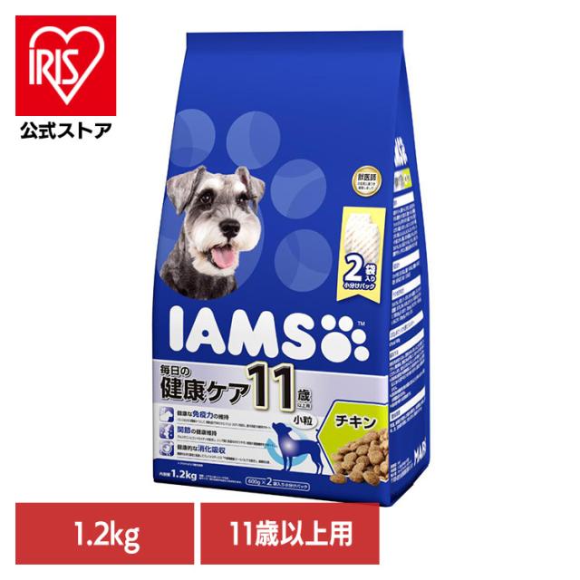 他サイト： ドッグフード IAMS アイムス 11歳以上用 毎日の健康ケア チキン 小粒 1.2kg ID141 マースジャパンリミテッド の商品画像
