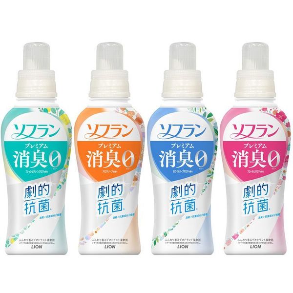 他サイト： 柔軟剤 日用消耗品 洗剤 ソフラン プレミアム消臭 フレッシュグリーンアロマの香り 本体 510ml 全4種類 部屋干し 生乾きの商品画像