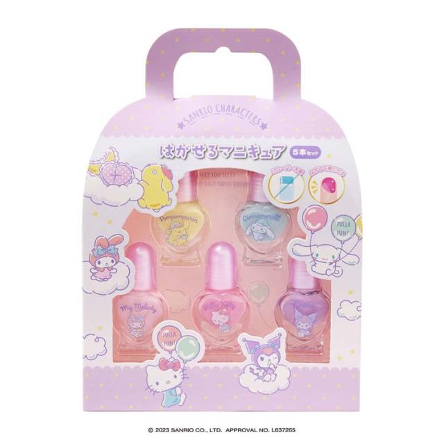 他サイト： キッズコスメ メイク プレゼント 玩具 サンリオ ネイル はがせる サンリオキャラクターズ はがせるマニキュア5本セット 230の商品画像
