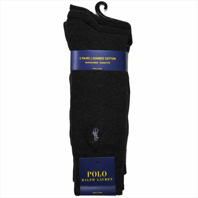 Polo Ralph Lauren ソックス 8070pk 3足セット Color010 チャコールグレー ポロラルフローレン 靴下 無地 ハイソックス メンズ 男性用の通販はau Pay マーケット 菊政舶来商会