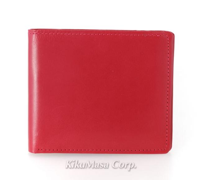 バンタンレザー メンズ 二つ折り財布 小銭入れ無し レッド 牛革 札入れ 赤 男性用 日本製 Made In Japan コ の通販はau Pay マーケット 菊政舶来商会