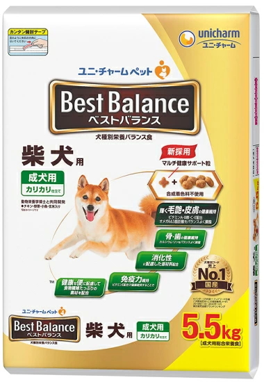 他サイト： ユニチャーム ベストバランス カリカリ仕立て 柴犬用 5.5kgの商品画像