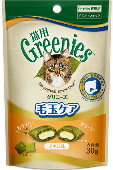 他サイト： マース グリニーズ猫用 毛玉ケア チキン味 30gの商品画像