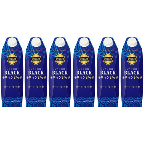 他サイト： タリーズコーヒー ブラック キリマンジャロ 無糖 キャップ付き 紙パック 6本(4901085644638)の商品画像