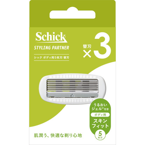 他サイト： シック ボディ用 5枚刃 替刃 3個入【メール便】(4891228309664)の商品画像