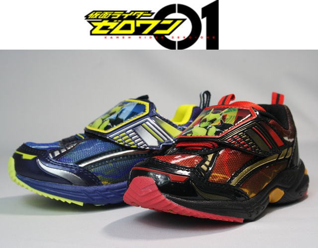 仮面ライダーゼロワン 8002 キッズ スニーカー シューズ 靴 レッド ブラック ブルー 通園 普段履き 男の子 マジック 15cm 16 17cm 18cm 1