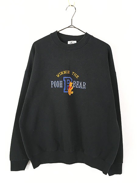 おすすめ 古着 90s Usa製 Disney Pooh クマのプーさん スウェット トレーナー 黒 Xl 古着 メール便なら送料無料 Vacsa Mx