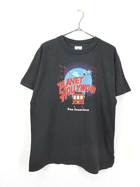 古着 90s USA製 PLANET HOLLYWOOD 「San Francisco」 路面電車 BIG ロゴ Tシャツ L 古着｜au PAY  マーケット Planet Hollywood 90s USA製