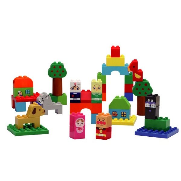 他サイト： ブロックラボ アンパンマン はじめてのブロックバケツL ファーストブロックシリーズ バンダイ おもちゃ プレゼントの商品画像