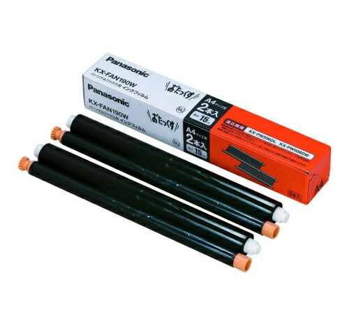 他サイト： 【 パナソニック 正規取扱店】FAX用インクフィルム 2本入 KX-FAN190W Panasonicの商品画像