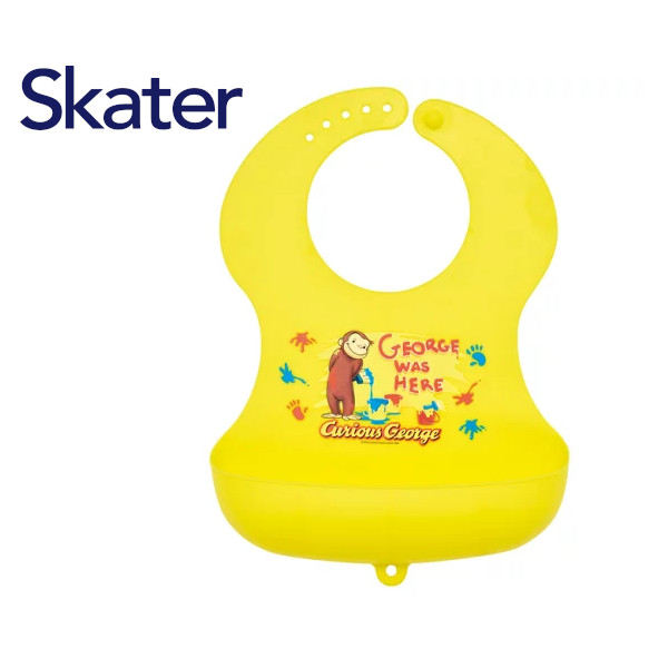 他サイト： スケーター シリコーンベビーエプロン お食事エプロン 食べこぼし 汚れ防止 おさるのジョージ SBEP1 プレゼント Skateの商品画像