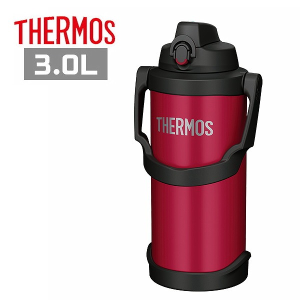 他サイト： サーモス 真空断熱スポーツジャグ 3.0L レッド FJQ-3000 R 水筒 保冷 ラク持ちハンドル ステンレスボトル THEの商品画像