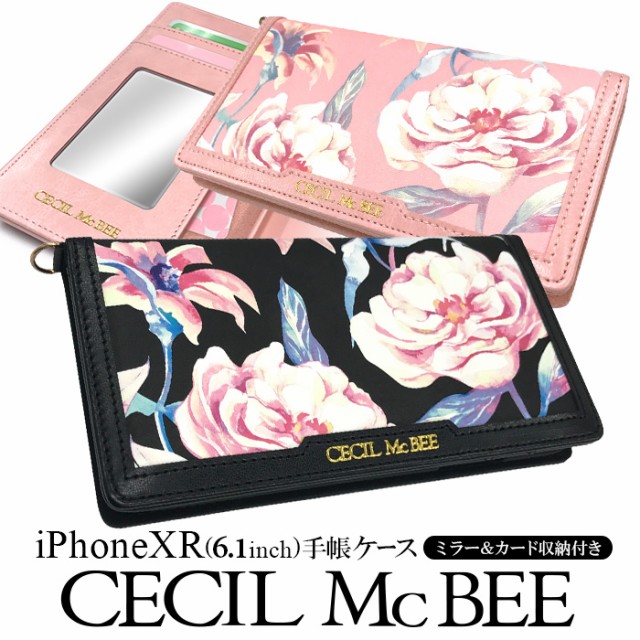 Iphonexr 専用 Cecil Mcbee セシルマクビー 手帳ケース マルチフラワー