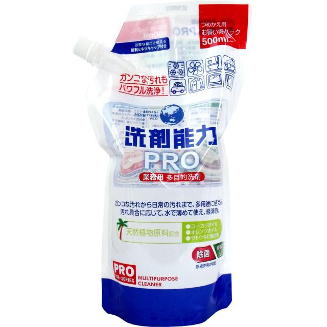 他サイト： 業務用 多目的洗浄剤 洗剤能力PRO つめかえ用 500mLの商品画像