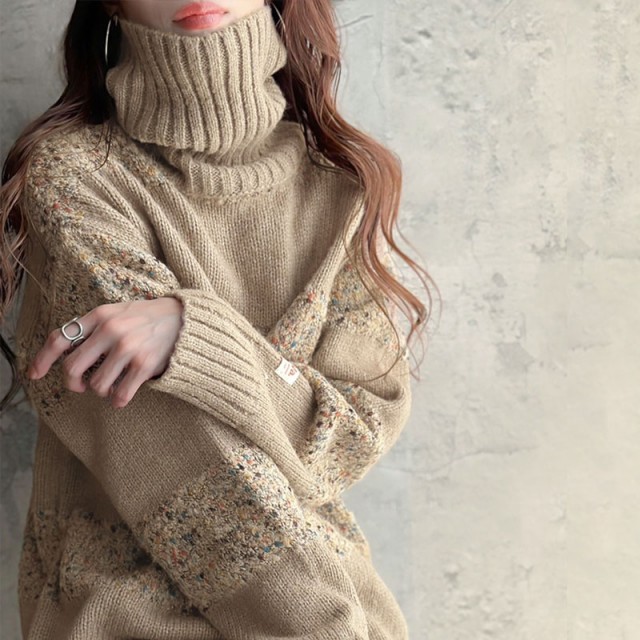 在庫あり 即納 YAKベーシックLOOSEクルーニット KNIT NECK ライム ...