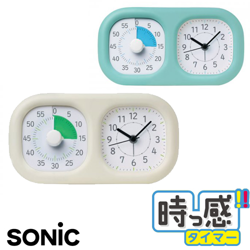 他サイト： ソニック SONIC 時っ感タイマー 時計プラス 色で時間の経過を実感 60分計 JIKKAN TIMER タイマー式 学習法 の商品画像