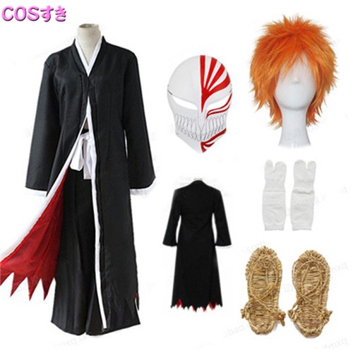 セット販売 ブリーチ Bleach 黒崎一護 くろさき いちご 衣装 道具 靴 かつら 4点 風 コスプレ衣装 コスチューム Cosplay 変装の通販はau Pay マーケット Cosすき