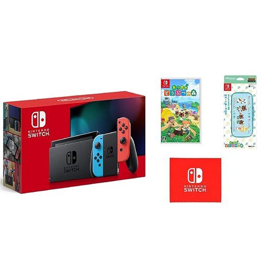 新品 年9月上旬入荷予定 Nintendo Switch 本体 Joy Con L ネオンブルー R ネオンレッド あつまれ どうぶつの森 フィルム ポーの通販はau Pay マーケット Spw