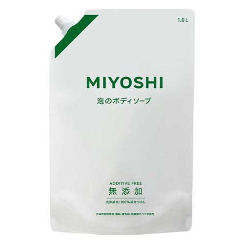 他サイト： ミヨシ(MiYOSHi) 無添加せっけん泡のボディソープ 詰替え用 1Lの商品画像