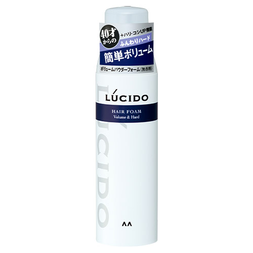 他サイト： ルシード(LUCIDO) ボリュームパウダーフォーム ふんわりハード 185g  スタイリング剤 無香料 マンダム(mandomの商品画像