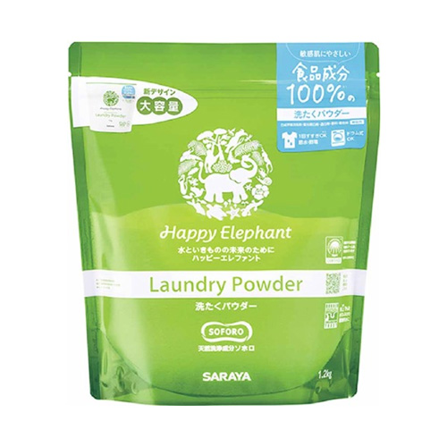 他サイト： 【今だけSALE】ハッピーエレファント(Happy Elephant) 洗たくパウダー 1.2kg サラヤ(SARAYA)の商品画像