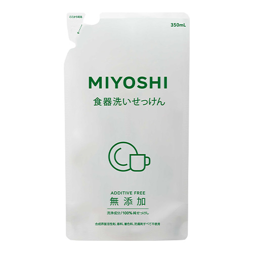 他サイト： ミヨシ石鹸(MIYOSHI) 無添加 食器洗いせっけん つめかえ用 350mLの商品画像