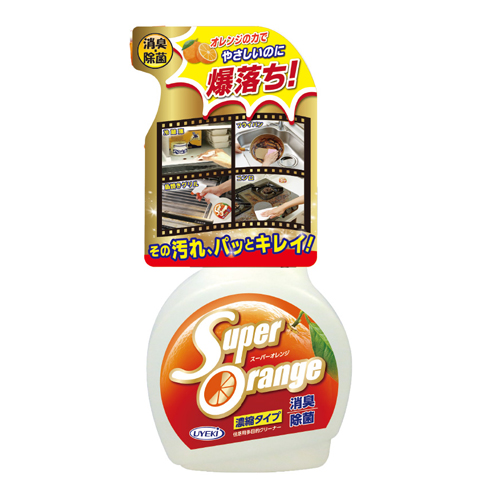 他サイト： スーパーオレンジ 消臭・除菌 泡タイプ 本体 480ml 濃縮タイプ 住居用多目的クリーナー 合成洗剤 UYEKI(ウエキ)の商品画像