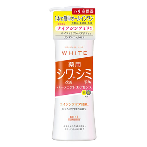 他サイト： モイスチュアマイルド ホワイト リンクルケア パーフェクトエッセンス 230ml オールインワン MOISTURE MILD Wの商品画像