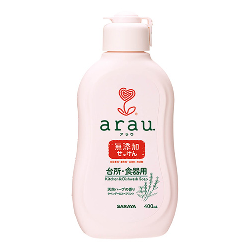 他サイト： アラウ 無添加 台所・食器用せっけん 400ml 食器用洗剤 油汚れもすっきり落とす arau. サラヤ(SARAYA)の商品画像