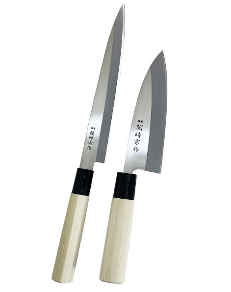 他サイト： スミカマ(SUMIKAMA) 関時宗作 和包丁 2点セット 日本製 刺身包丁 出刃包丁 包丁 魚 刺身 和食 関市製 300STの商品画像