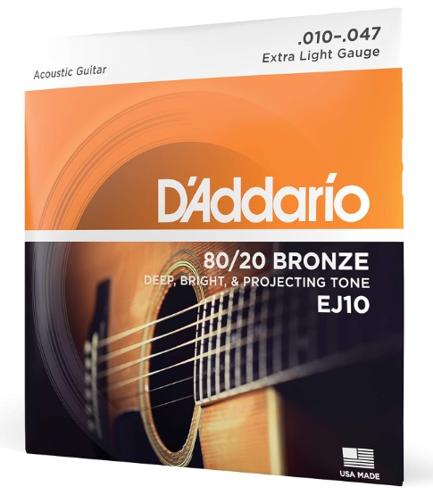 他サイト： D'Addario ダダリオ アコースティックギター弦 80/20ブロンズ Extra Light .010-.047 EJ10の商品画像
