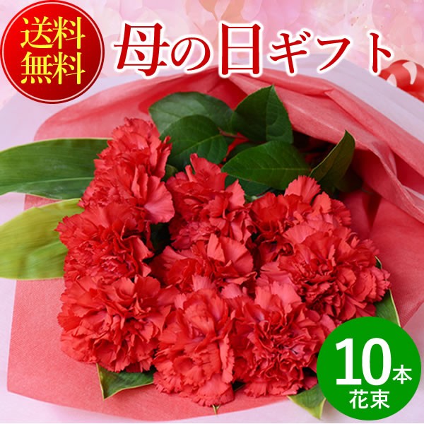 母の日 ギフト 赤カーネーションの花束10本 母の日 プレゼント 母の日 花の通販はau Pay マーケット アンのお花屋さん 商品ロットナンバー