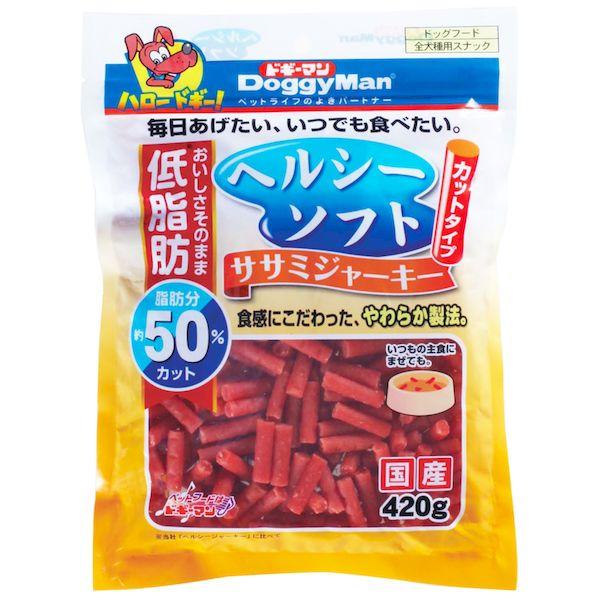 他サイト： ドギーマン 4976555819588 ヘルシーソフトササミジャーキー カットタイプ 420gの商品画像