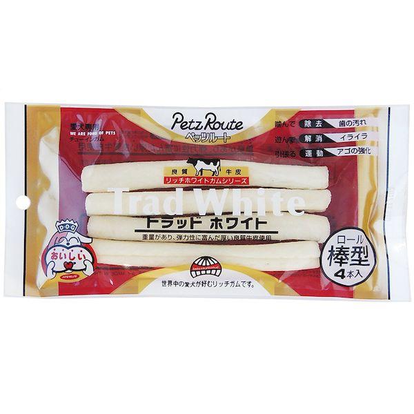 他サイト： ペッツルート 4984937602017 トラッドホワイトガム 棒型 4本の商品画像