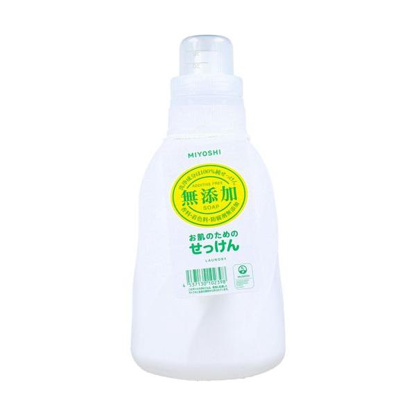 他サイト： 4537130102398 無添加 お肌のための洗濯用液体せっけん ボトル 1.1L【キャンセル不可】 ミヨシ石鹸 1100mlの商品画像