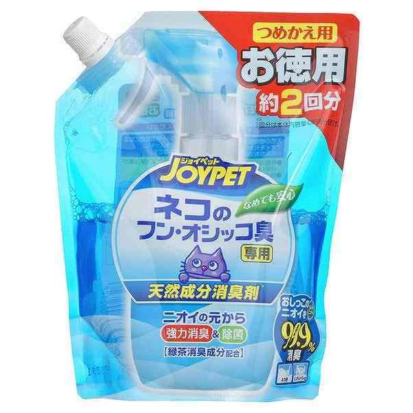 他サイト： アース・ペット 4973293002326 JOYPET 天然成分消臭剤 ネコのフン・オシッコ臭専用 つめかえ用お徳用 450mの商品画像