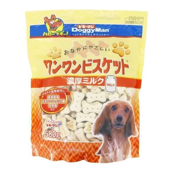 他サイト： ドギーマン 4976555822892 おなかにやさしいワンワンビスケット 濃厚ミルク 580g 4976555822892の商品画像