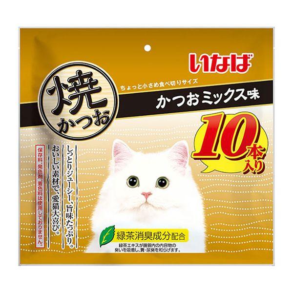 他サイト： いなばペットフード 4901133636806 QSC−253 いなば 焼かつお かつおミックス味 10本の商品画像