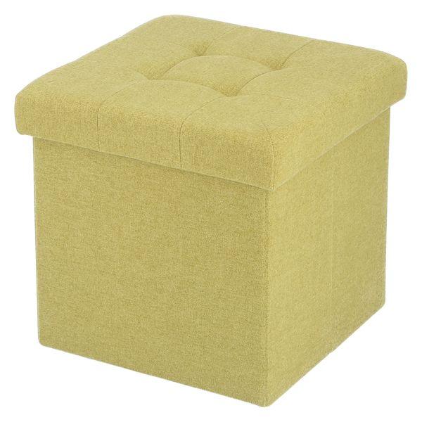 他サイト： 【個数:1個】不二貿易 4953980280930 直送 代引不可 収納スツール 30cm ウール調 リーフグリーンの商品画像