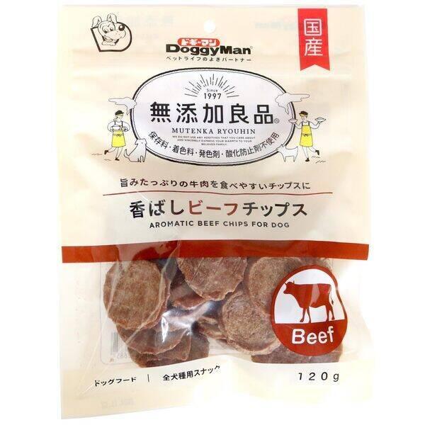 他サイト： ドギーマン 4976555826852 無添加良品 香ばしビーフチップス 120g 4976555826852の商品画像
