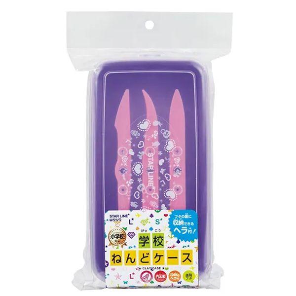 他サイト： クツワ ST108PU STARLINE 学校ねんどケース パープルの商品画像