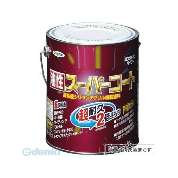 他サイト： アサヒペン  4970925544438 油性スーパーコート 1.6L ツヤ消し黒 4970925544438 油性塗料 APの商品画像
