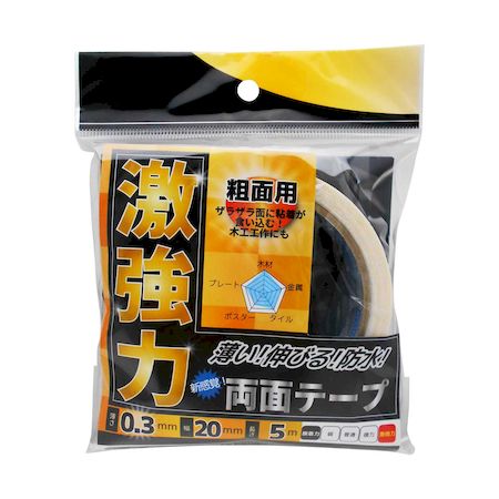 他サイト： 和気産業 4903757301184 激強力両面テープ 粗面用 20MM×5MM WAKIの商品画像