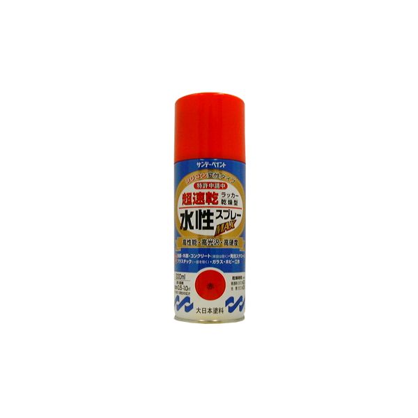 他サイト： サンデーペイント 4906754261680 水性ラッカースプレーMAX 300ml 赤 300mL tr-8186376 アカの商品画像