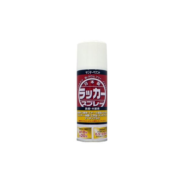 他サイト： サンデーペイント 4906754280551 ラッカースプレーJ 300ml 白 300ml 20007N シロの商品画像