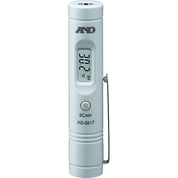 他サイト： 4981046445818 赤外線放射温度計 測定温度範囲−33〜180°C AD5617 エーアンドディー 携帯型放射温度計の商品画像