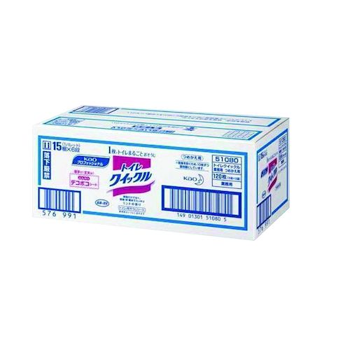 他サイト： 4901301760654 花王 トイレクイックル詰替用120枚入 業務用 つめかえ用 詰替業務用 KAOプロフェッショナルの商品画像