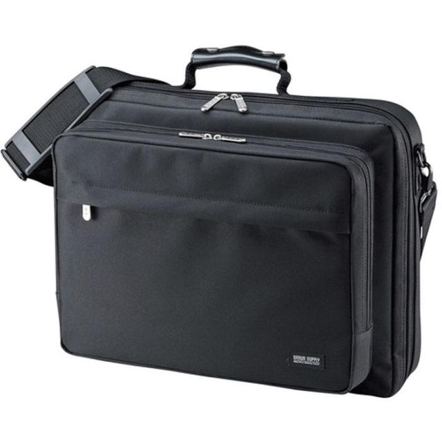 他サイト： 即納 代引不可 15.6インチワイド対応のパソコンバッグ PCキャリングバッグ(15.6インチワイド・シングル・ブラック) サンの商品画像