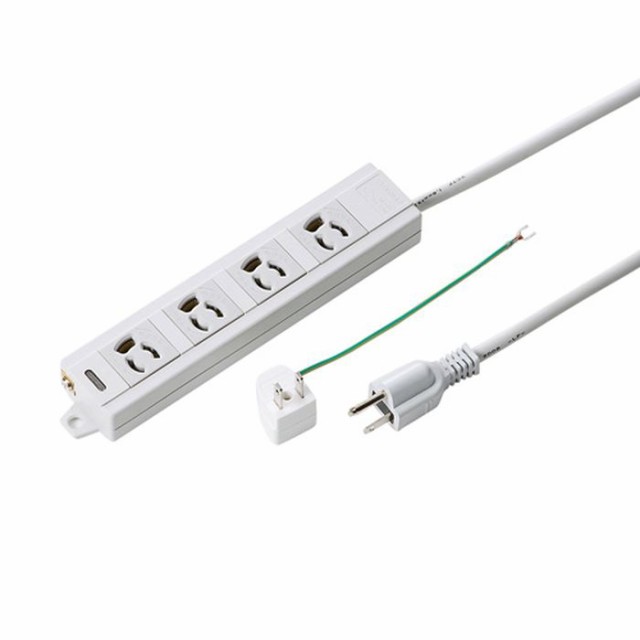 他サイト： 即納 代引不可 抜け止め マグネット 通電ランプ付き電源タップ(3P・4個口・3m) サンワサプライ TAP-MG341N2-3の商品画像
